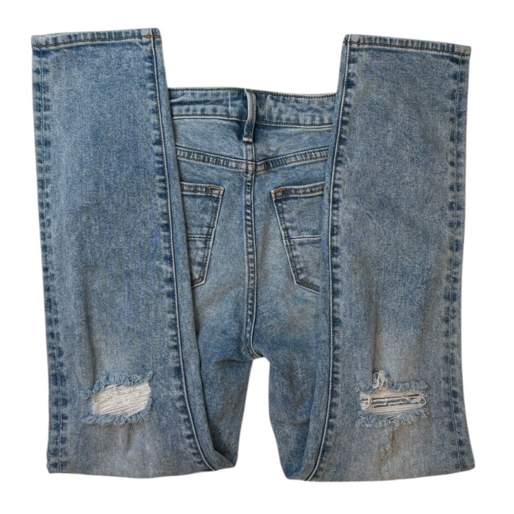 Driftwood Gizelle Destructed Basic Girlfriend Skinny Jeans Light Wash 24 Boho - Picture 3 of 7